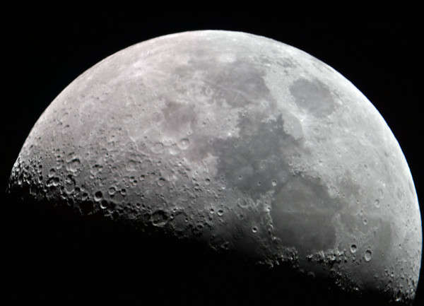 Mosaic of the moon comprising of 6 images