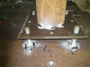 Base plate welding for the pier